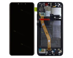 Kijelző érintőpanel LCD Huawei P Smart Plus (Nova 3i) fekete komplett kerettel (akkumulátor, hangszóró) 02352BUE